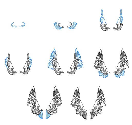 Angel Wings idea (18) Drawing Ideas