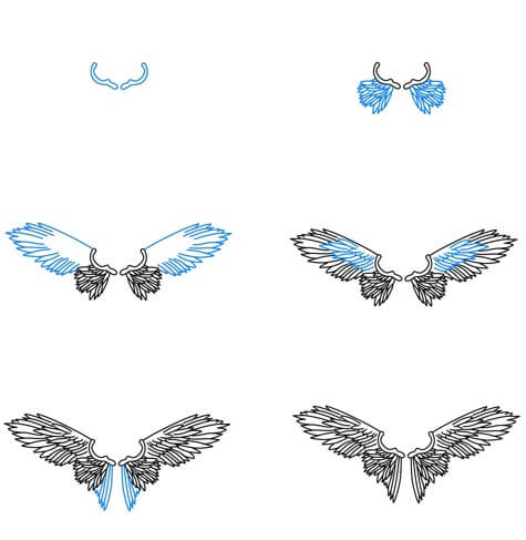 How to draw Angel Wings idea (19)