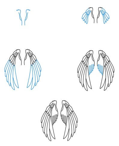 Angel Wings idea (20) Drawing Ideas
