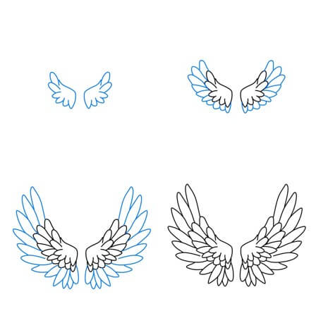 Angel Wings idea (21) Drawing Ideas
