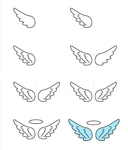 Angel Wings idea (23) Drawing Ideas
