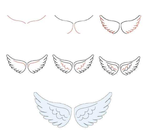 Angel Wings idea (25) Drawing Ideas