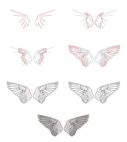 Angel Wings idea (26) Drawing Ideas