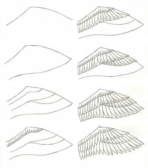 How to draw Angel Wings idea (5)