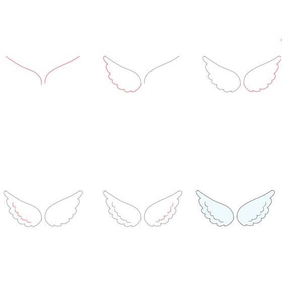 How to draw Angel Wings idea (9)