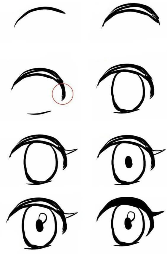 Anime eyes idea (30) Drawing Ideas