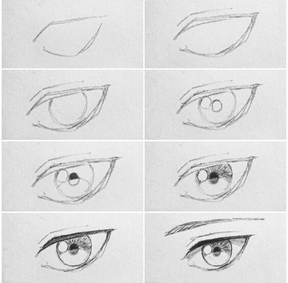 Anime eyes idea (35) Drawing Ideas