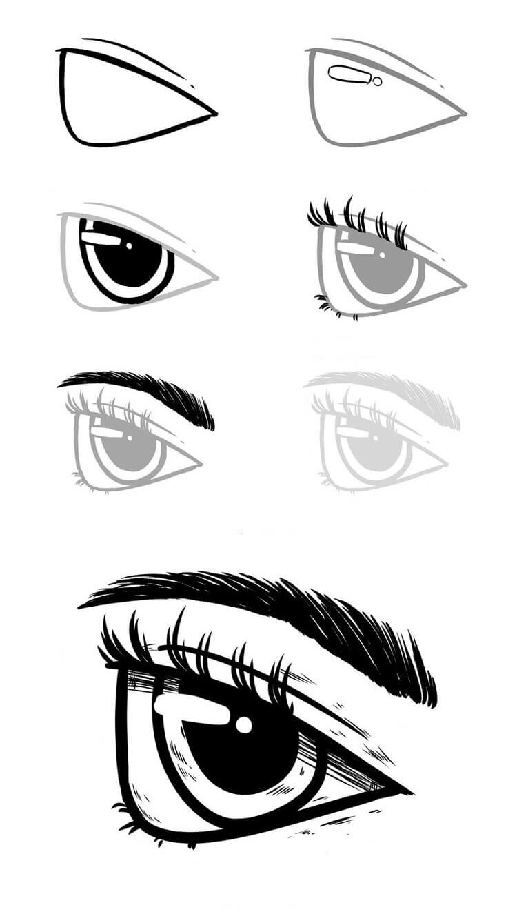 Anime eyes idea (38) Drawing Ideas