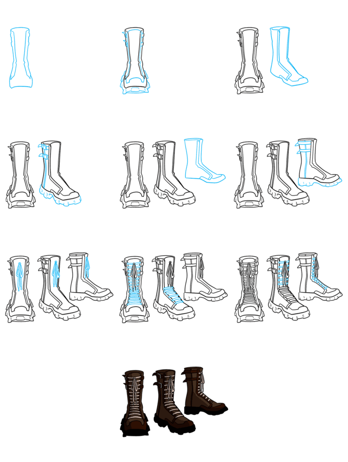 How to draw Anime shoes