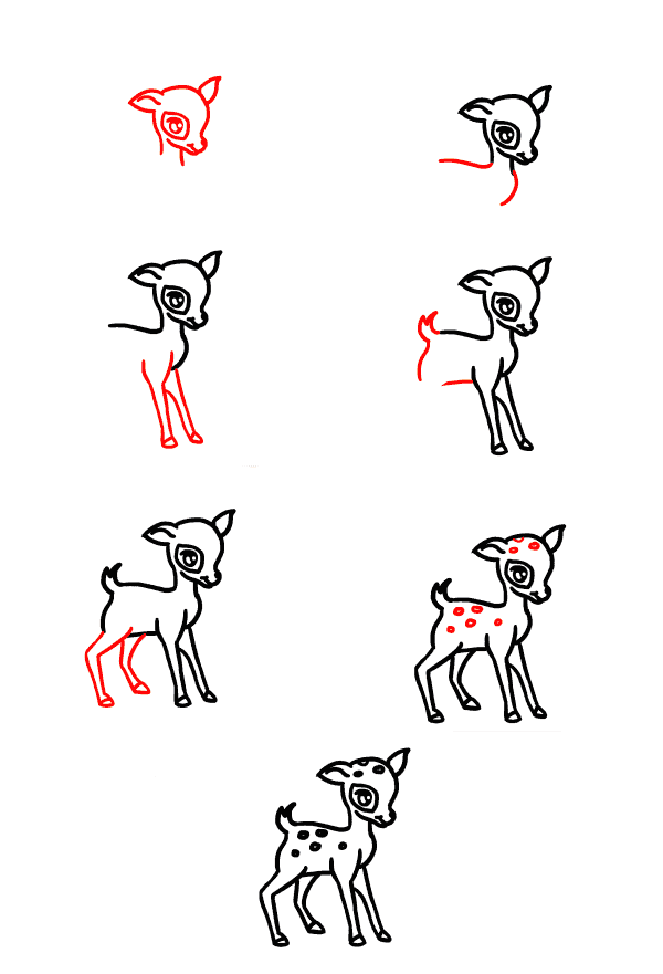 How to draw Baby deer (1)
