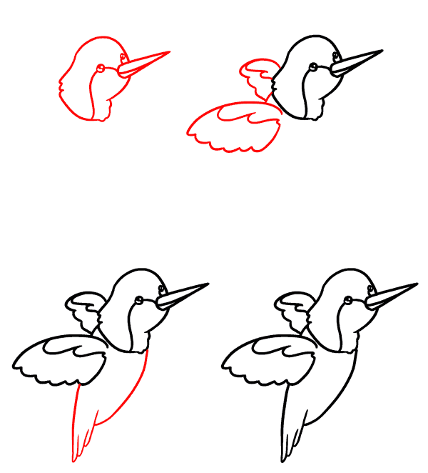 Baby hummingbird Drawing Ideas
