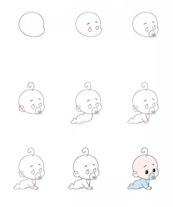 How to draw Baby idea (1)