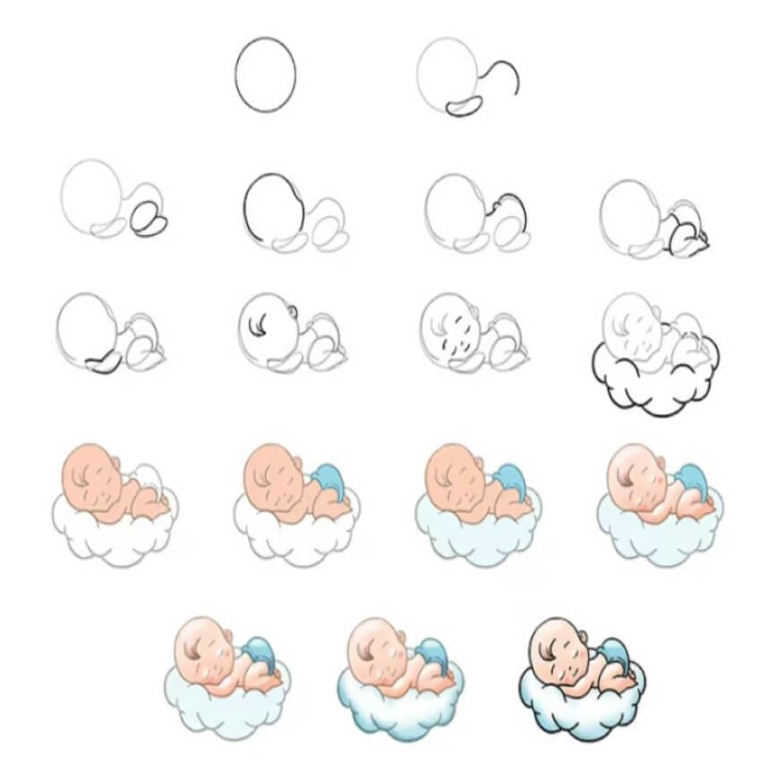 How to draw Baby idea (10)