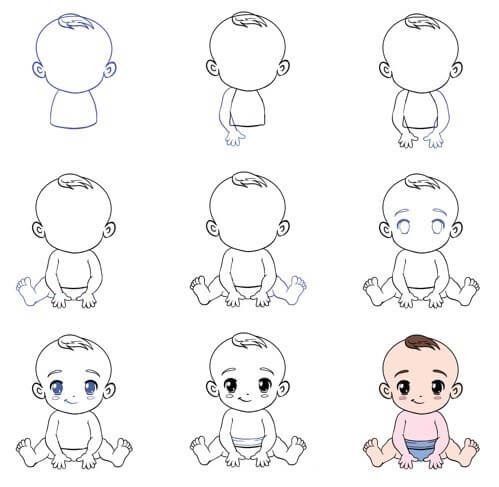 How to draw Baby idea (11)