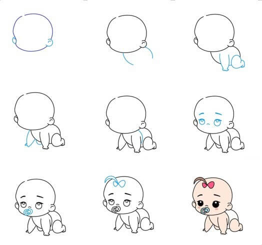 How to draw Baby idea (12)