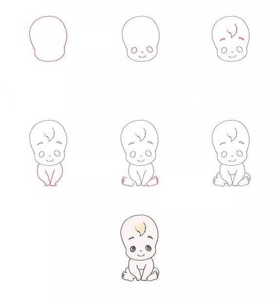 How to draw Baby idea (5)