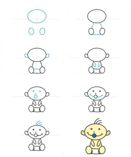 How to draw Baby idea (7)