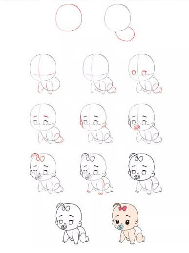 How to draw Baby idea (9)