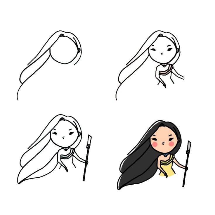 Baby Pocahontas Drawing Ideas