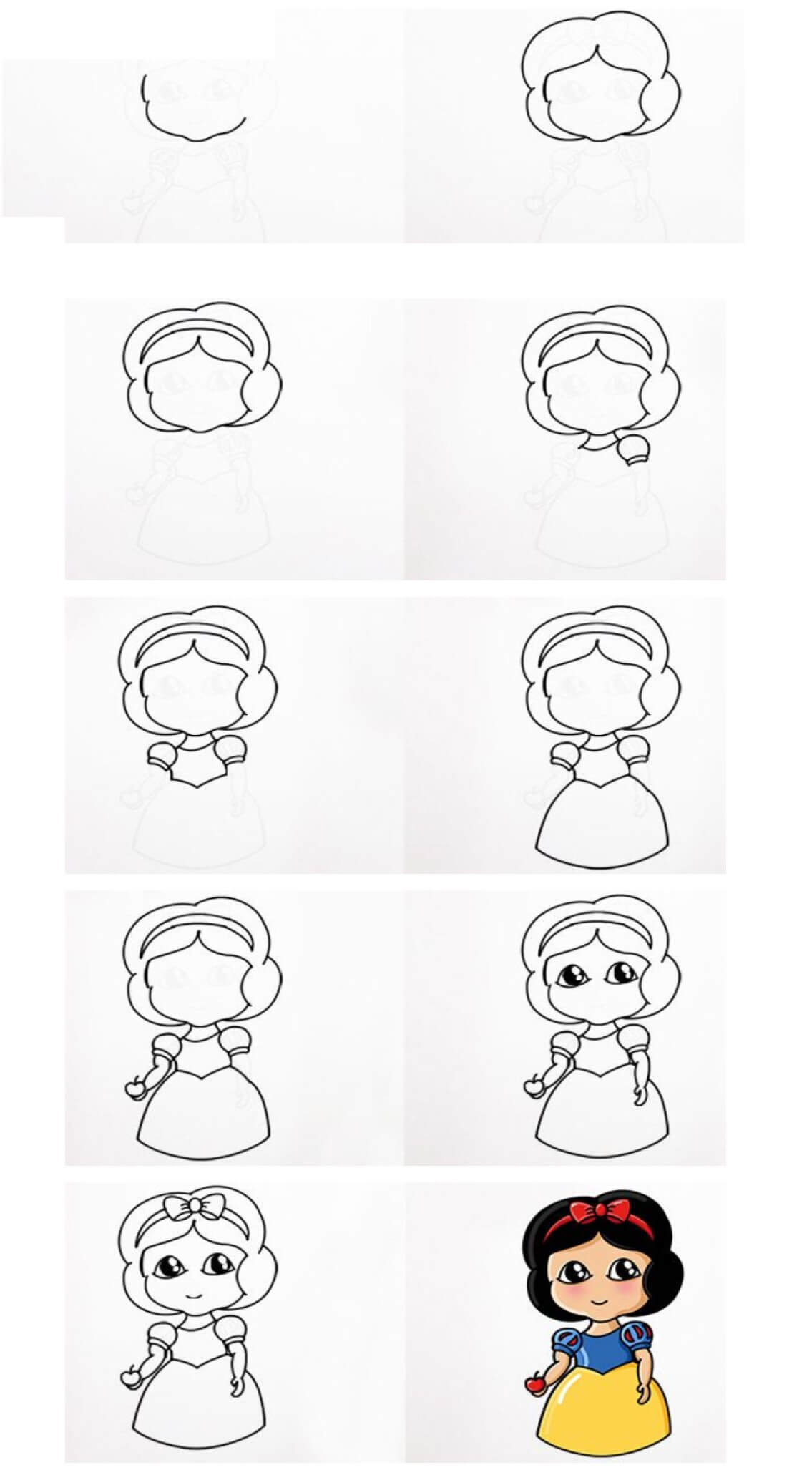 Baby Snow white (4) Drawing Ideas