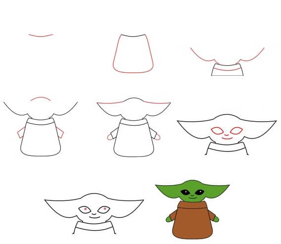 Baby yoda idea (5) Drawing Ideas