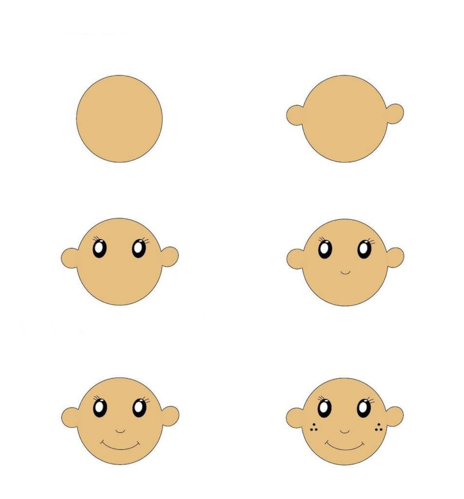 Baby's head Drawing Ideas