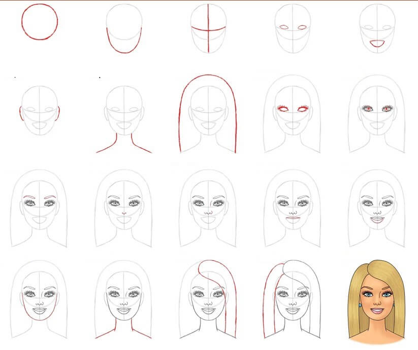 How to draw Barbie idea (13)