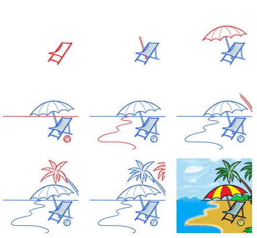 Beach idea (10) Drawing Ideas