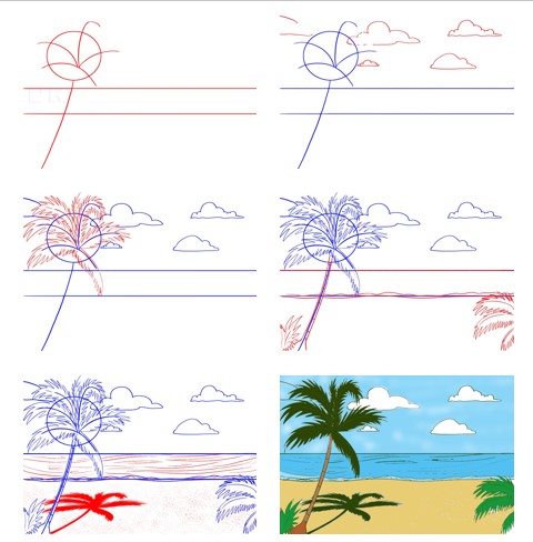 Beach idea (17) Drawing Ideas