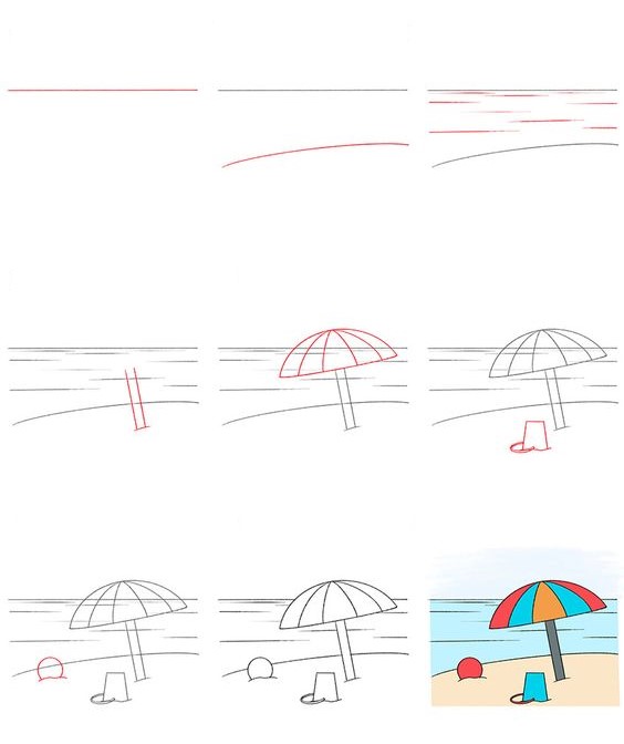 Beach idea (2) Drawing Ideas