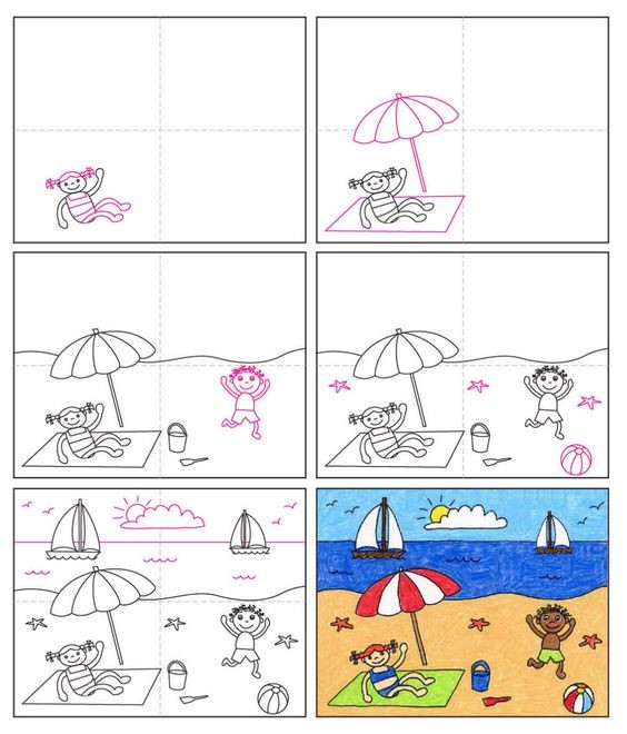 Beach idea (6) Drawing Ideas