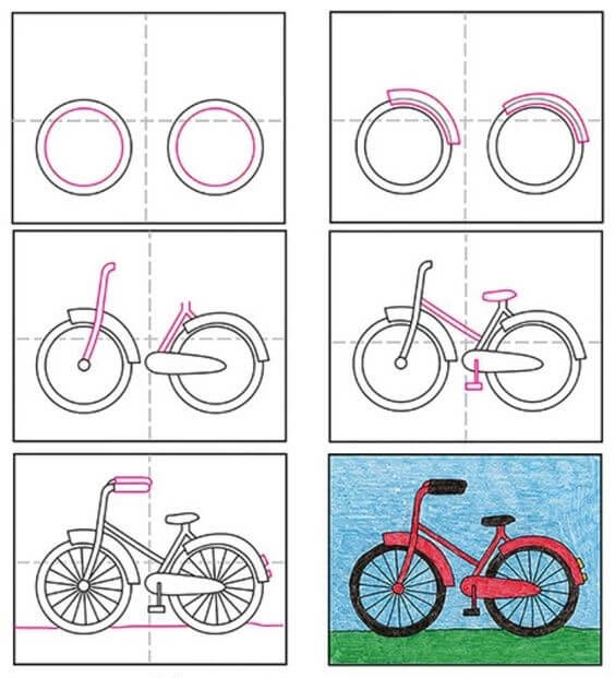 How to draw Bicycle idea (18)