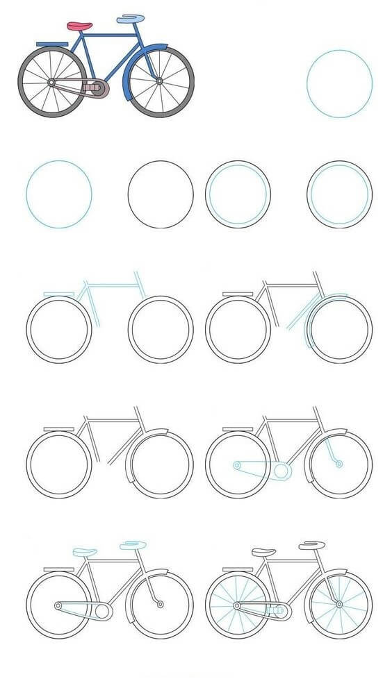 How to draw Bicycle idea (2)