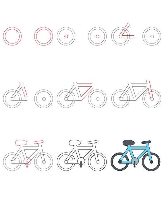 How to draw Bicycle idea (26)