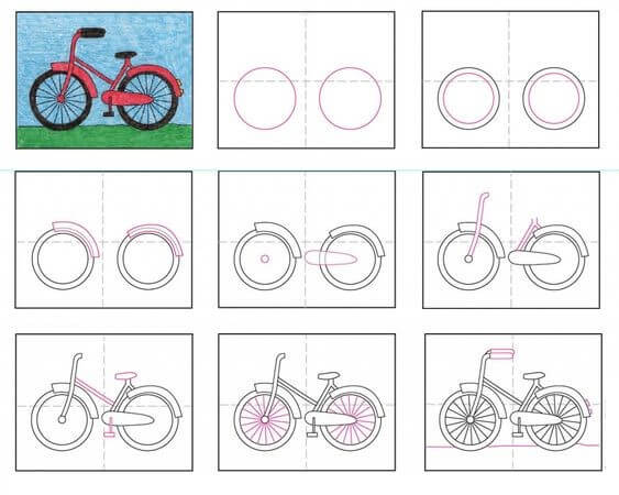 How to draw Bicycle idea (27)