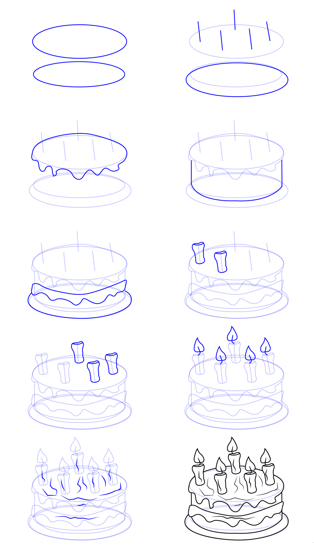 Birthday cake idea (1) Drawing Ideas