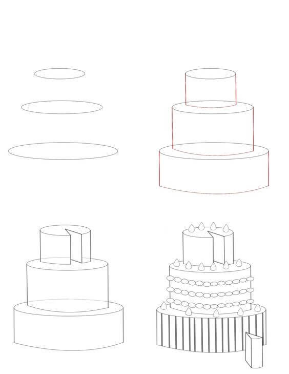 How to draw Birthday cake idea (27)