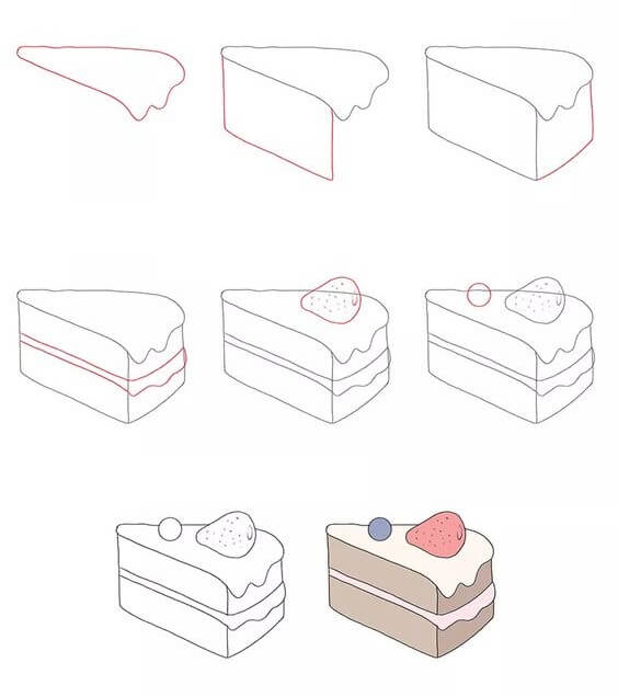 Birthday cake idea (5) Drawing Ideas