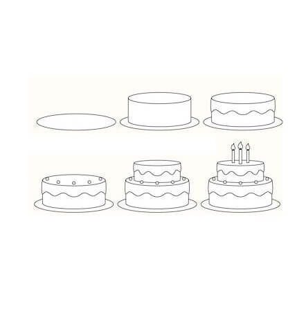 How to draw Birthday cake idea (9)