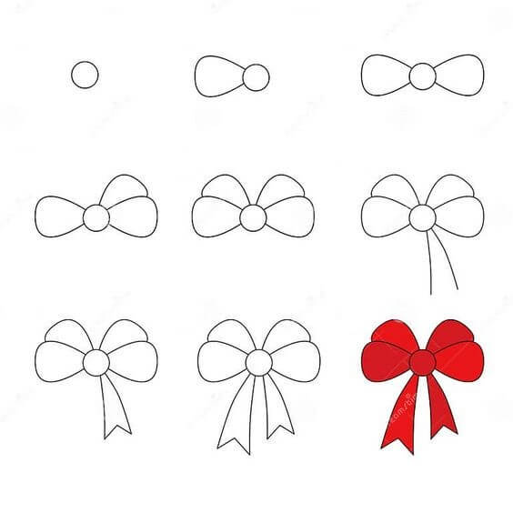 How to draw bow tie idea (1)