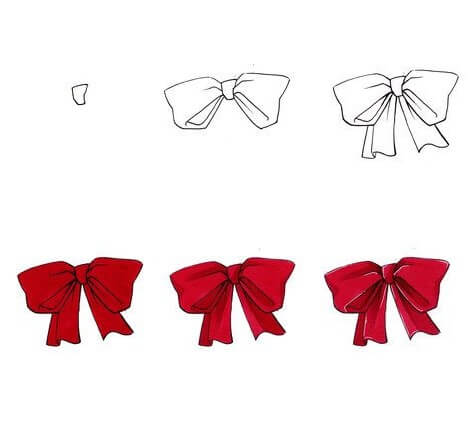 How to draw bow tie idea (10)