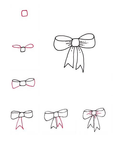 How to draw bow tie idea (15)