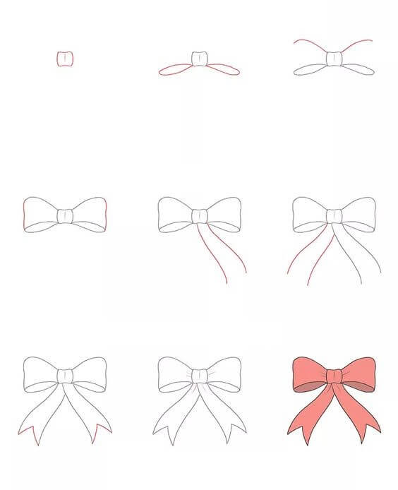 How to draw bow tie idea (3)