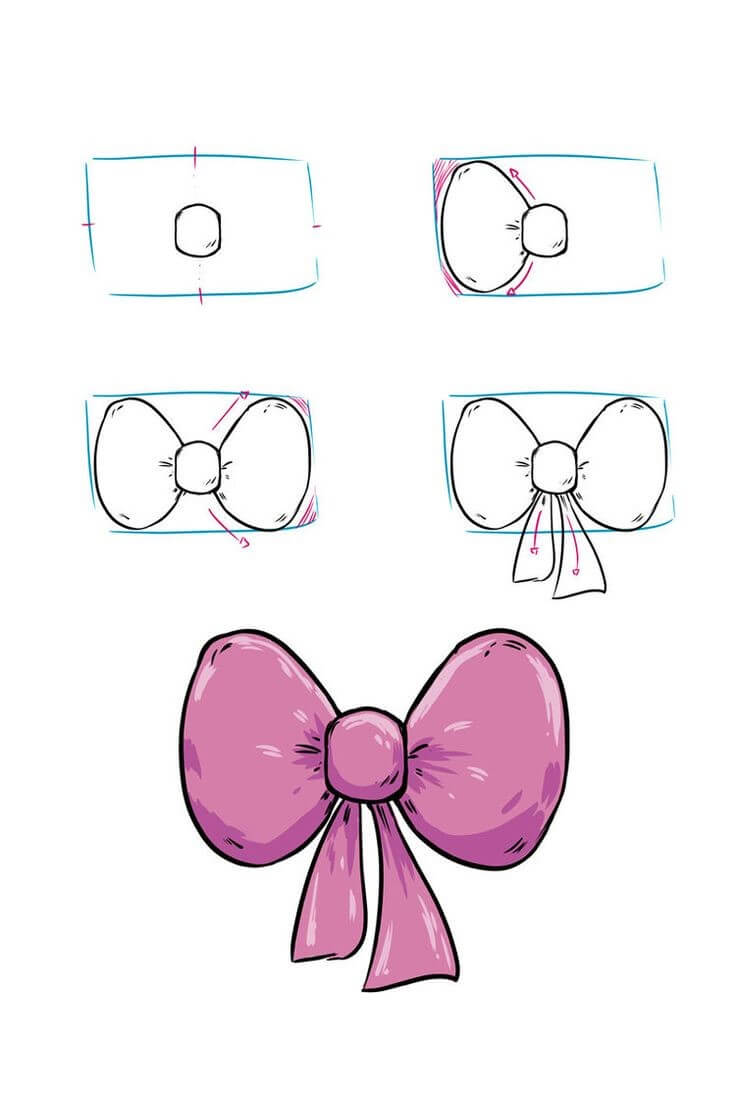 How to draw bow tie idea (4)