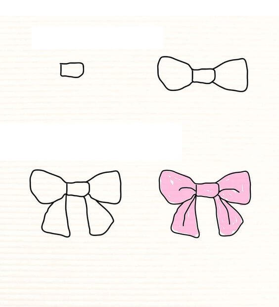 How to draw bow tie idea (5)