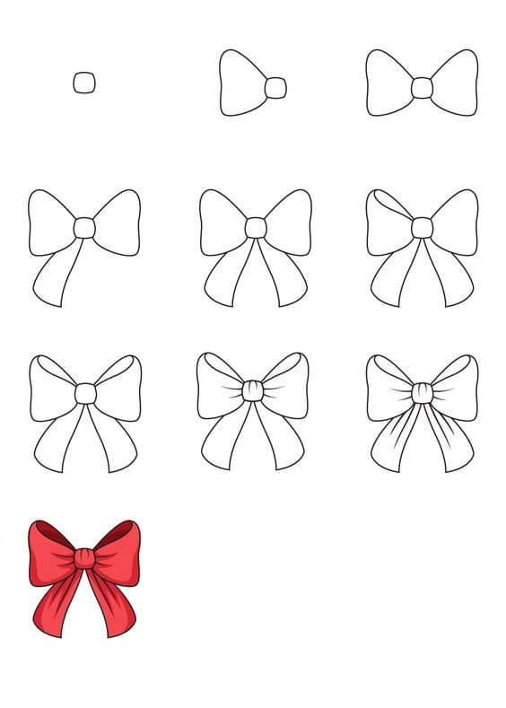 How to draw bow tie idea (6)