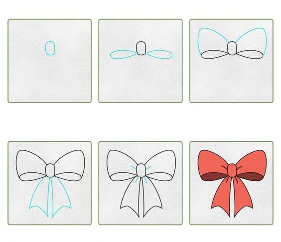 How to draw bow tie idea (8)