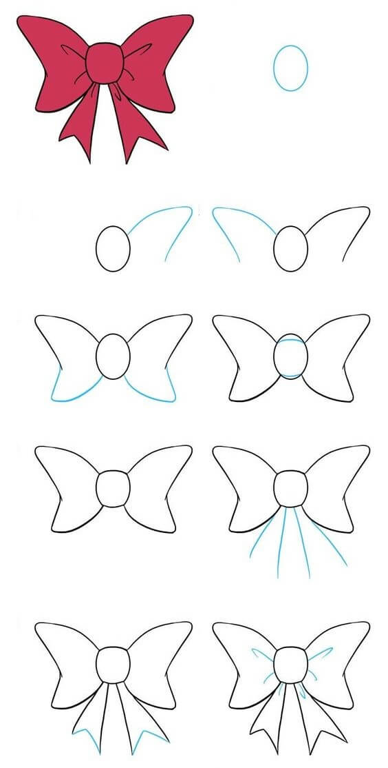 How to draw bow tie idea (9)