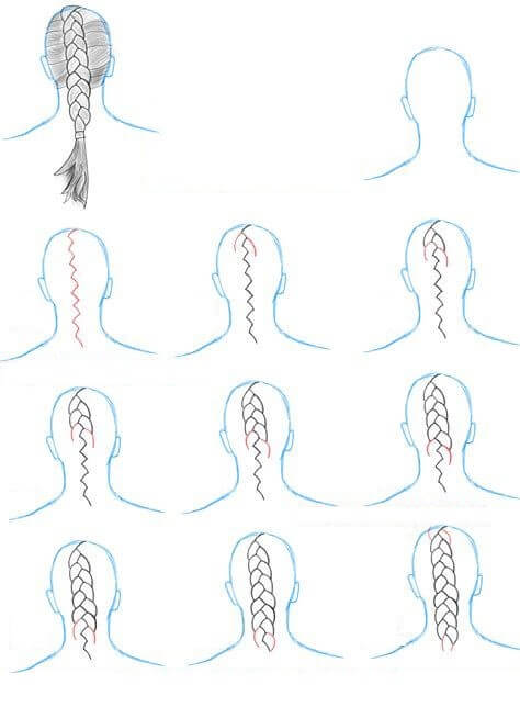 How to draw Braids idea (26)