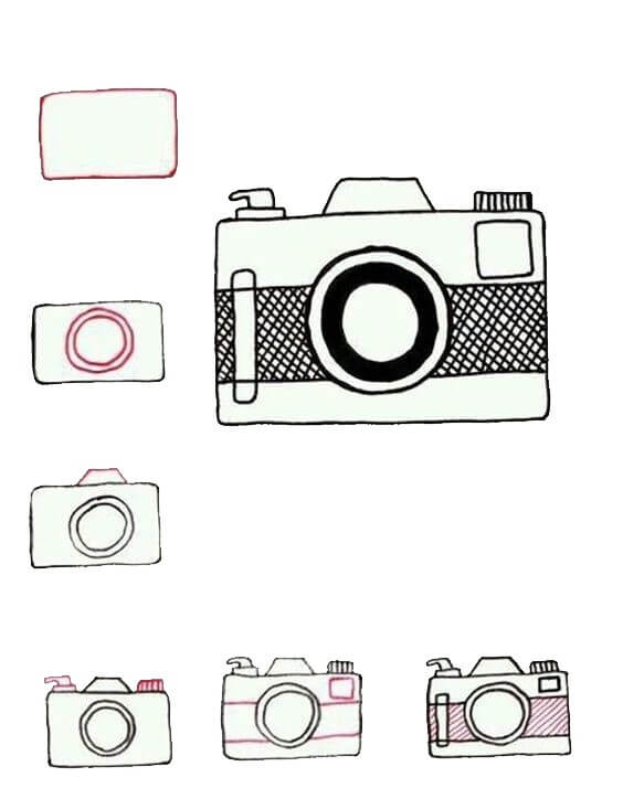 How to draw Camera idea (10)